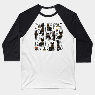 Egyptian cat motive Baseball T-Shirt